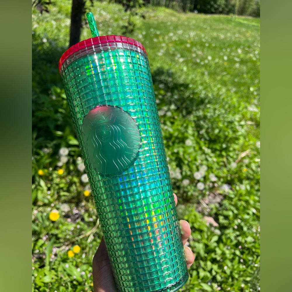 💚Starbucks 2023 Spring Iridescent Watermelon Grid Venti Tumbler 24oz NWT